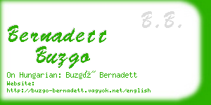 bernadett buzgo business card